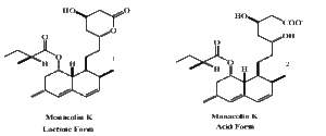 red yeast rice acid and lactone form